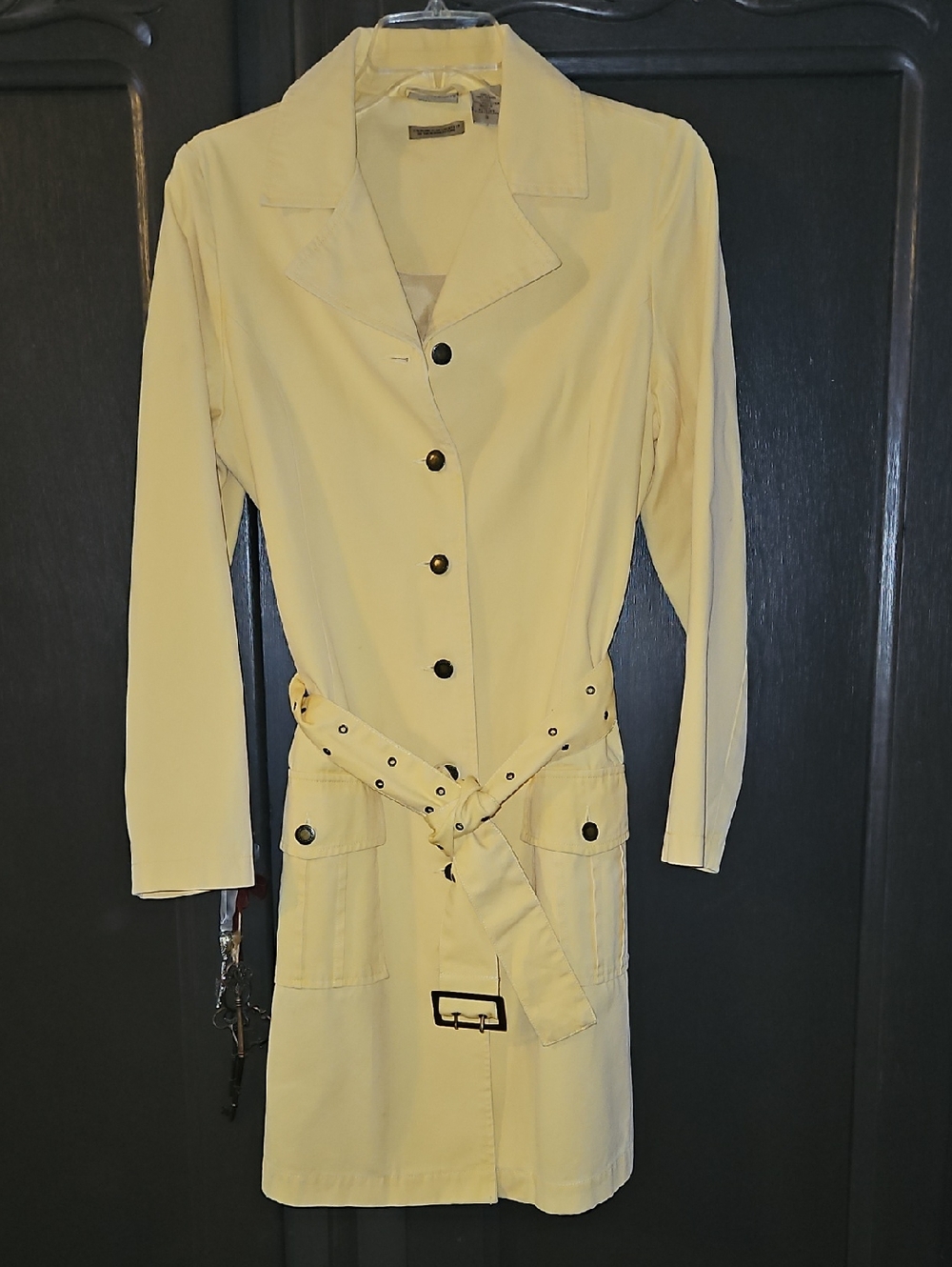 Ruff Hewn Butter Yellow Belted Trench Coat